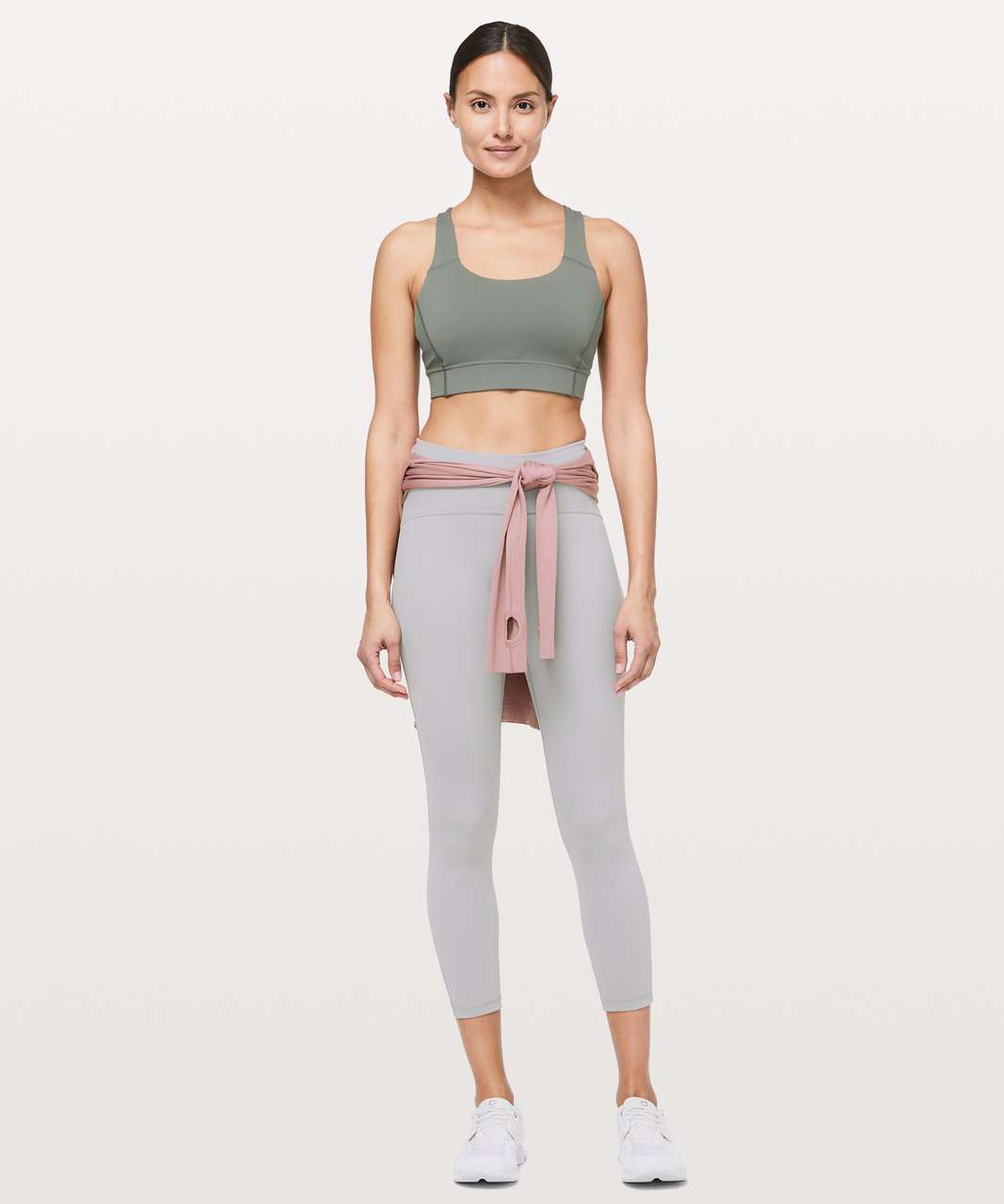 Lululemon Power Through Bra - Grey Sage