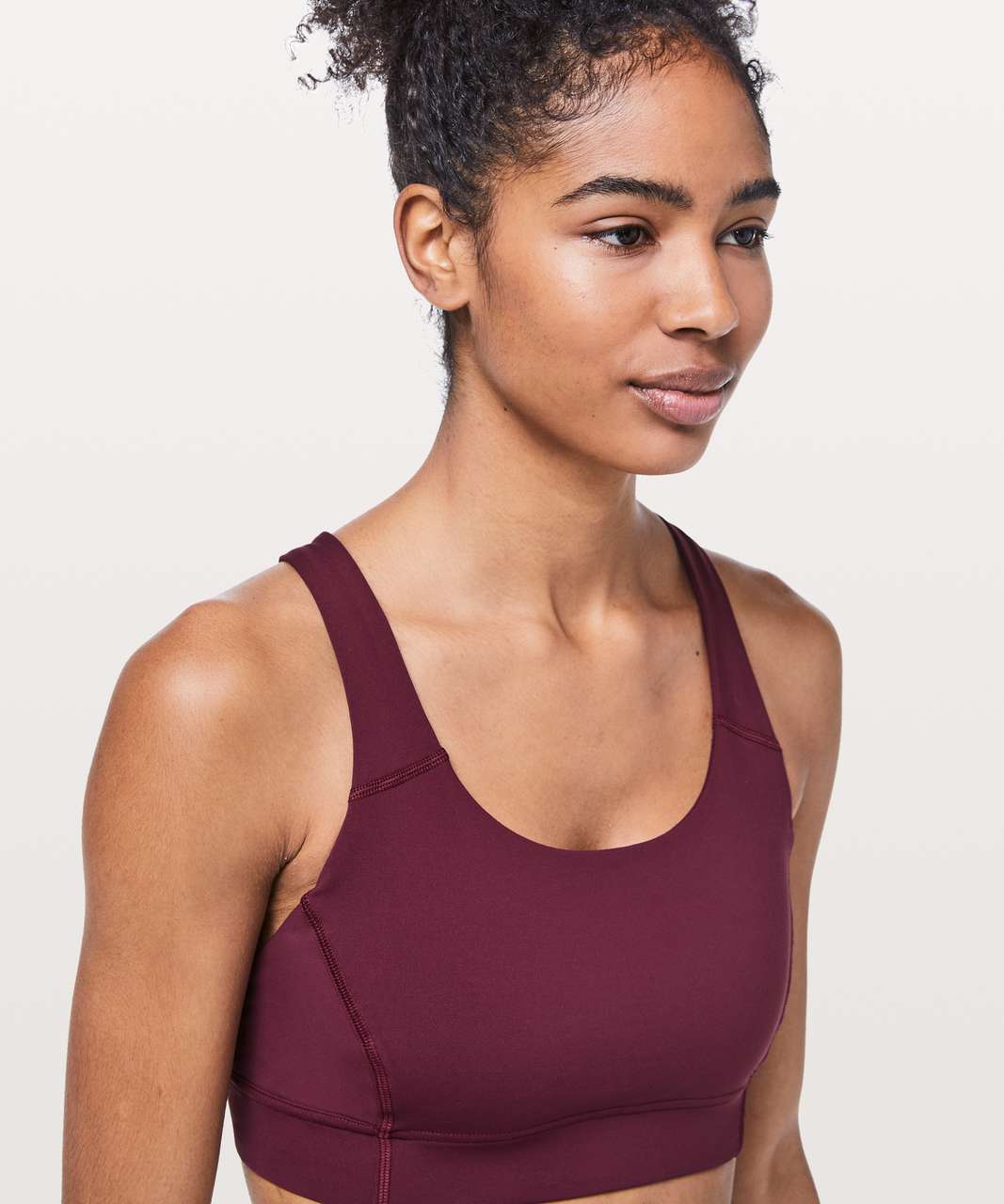 Lululemon Power Through Bra - Deep Ruby - lulu fanatics