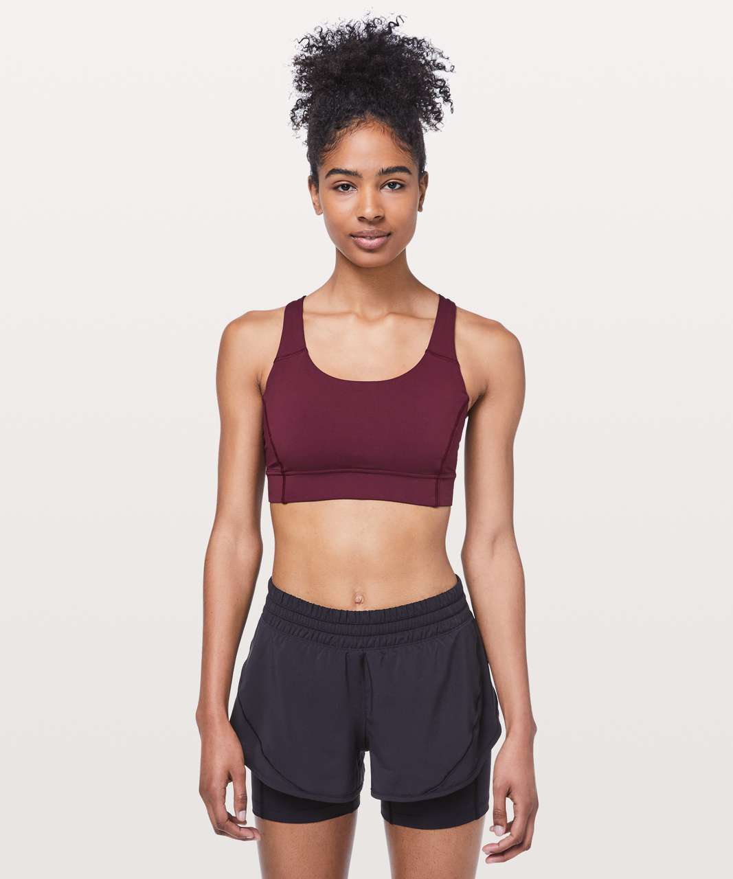 Lululemon Power Through Bra - Deep Ruby - lulu fanatics