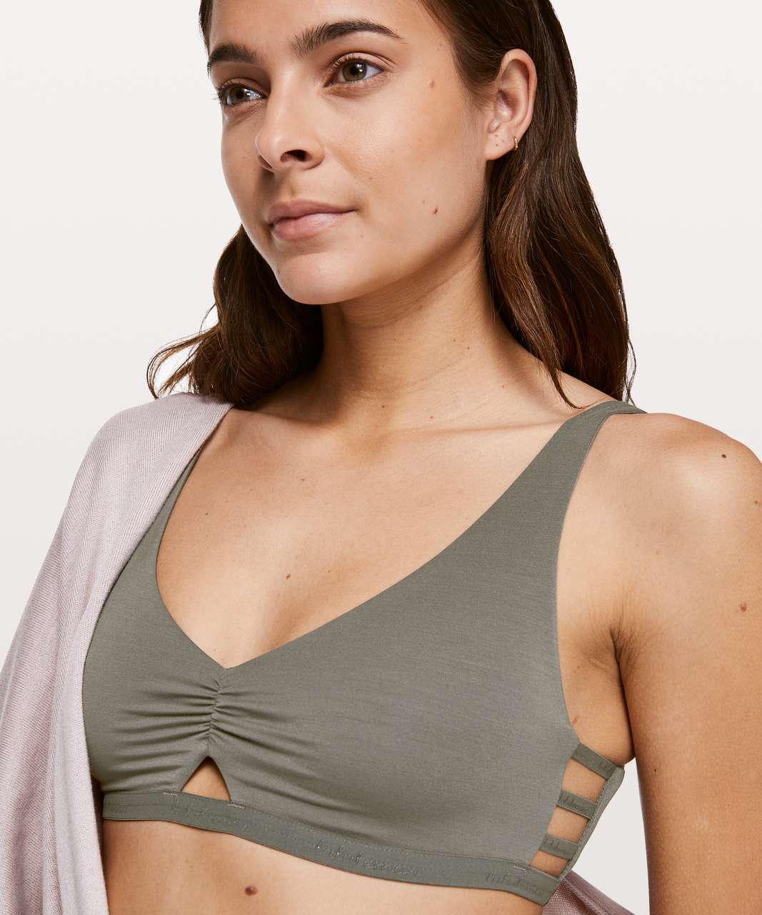 Lululemon Simply Gathered Bralette - Grey Sage