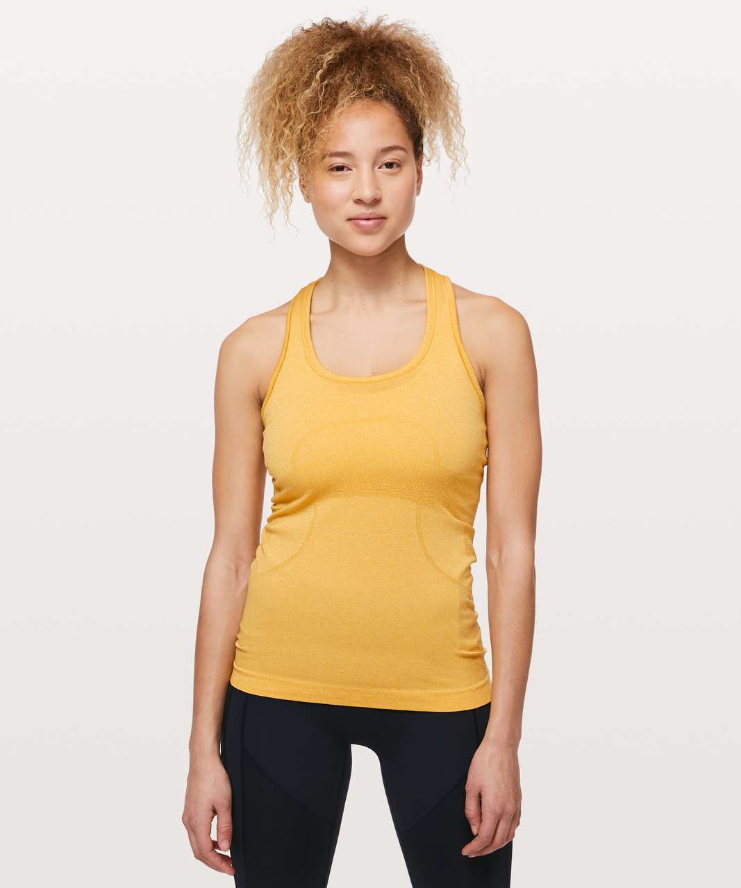 Lululemon Swiftly Tech Racerback - Honey Lemon / White