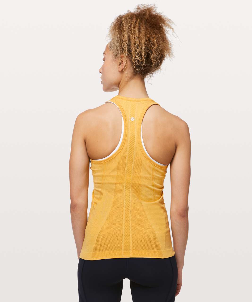 Lululemon Swiftly Tech Racerback - Honey Lemon / White