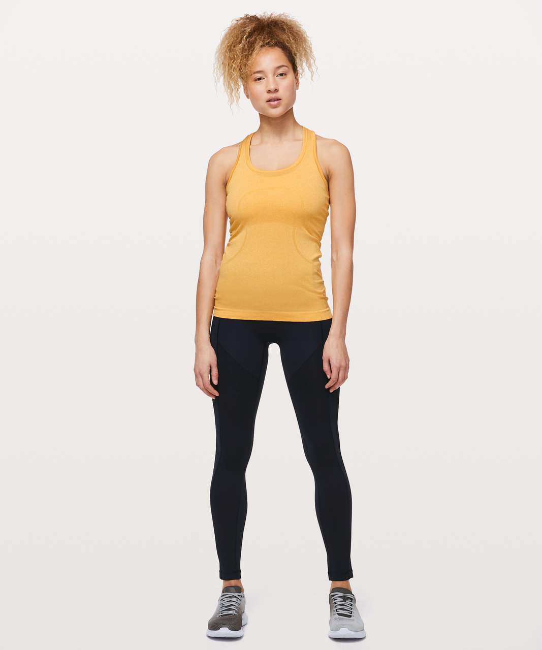 Lululemon Swiftly Tech Racerback - Honey Lemon / White