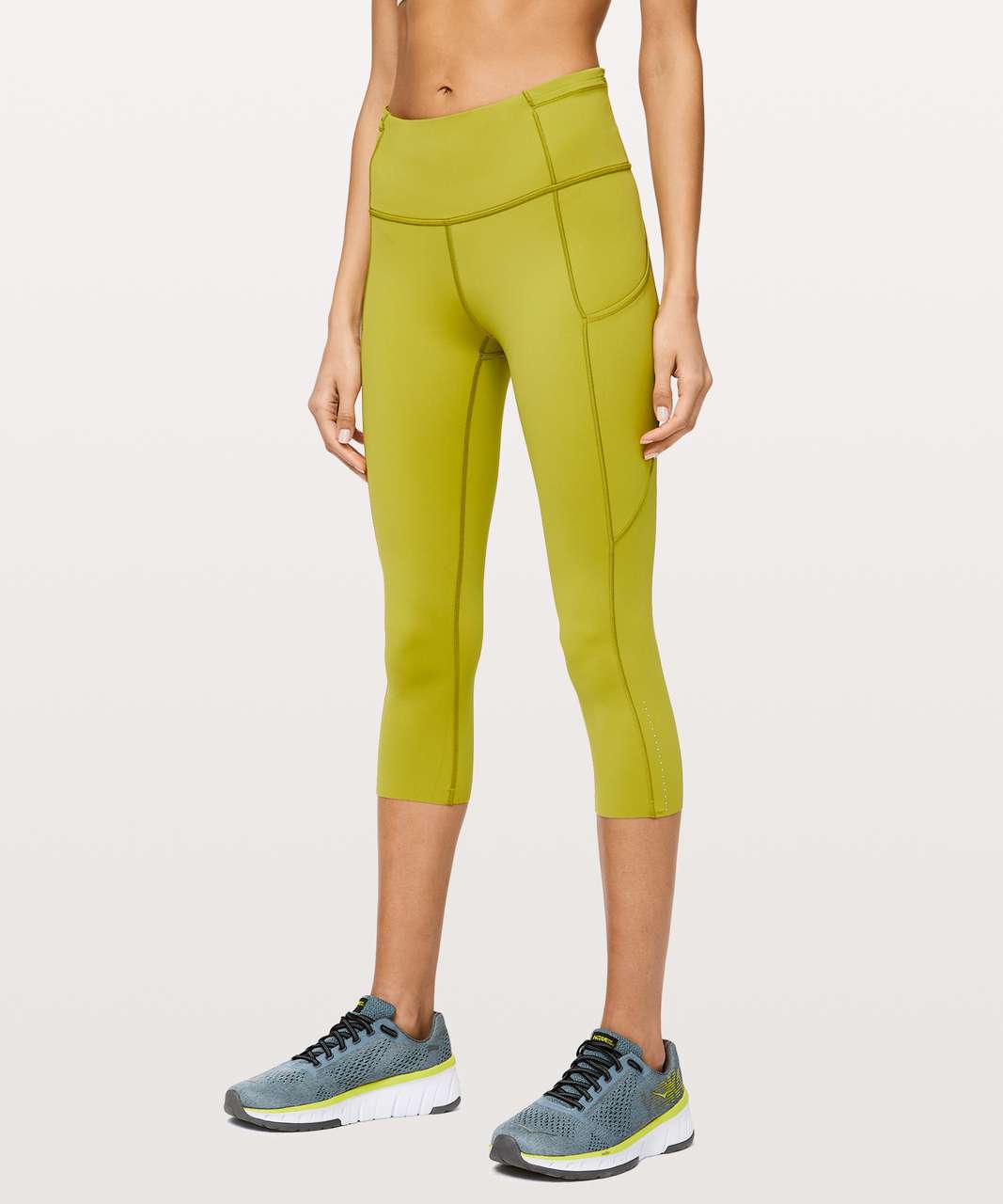 Lululemon Fast & Free Crop Leggings, Neon Lime