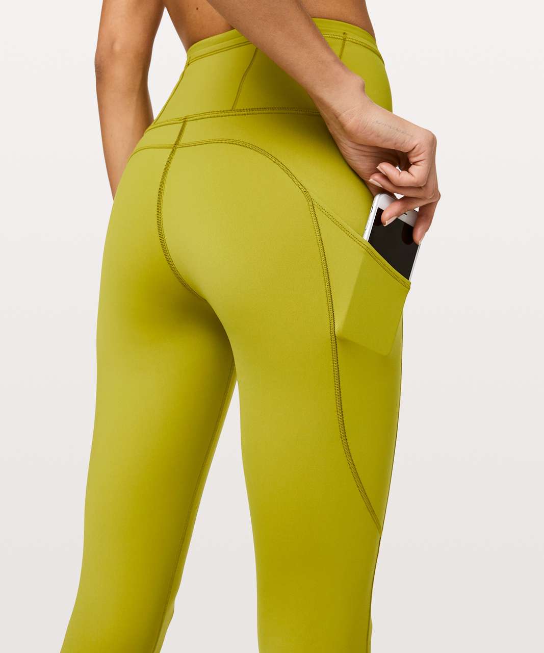 Lululemon Fast and Free Crop II 19" *Nulux - Golden Lime