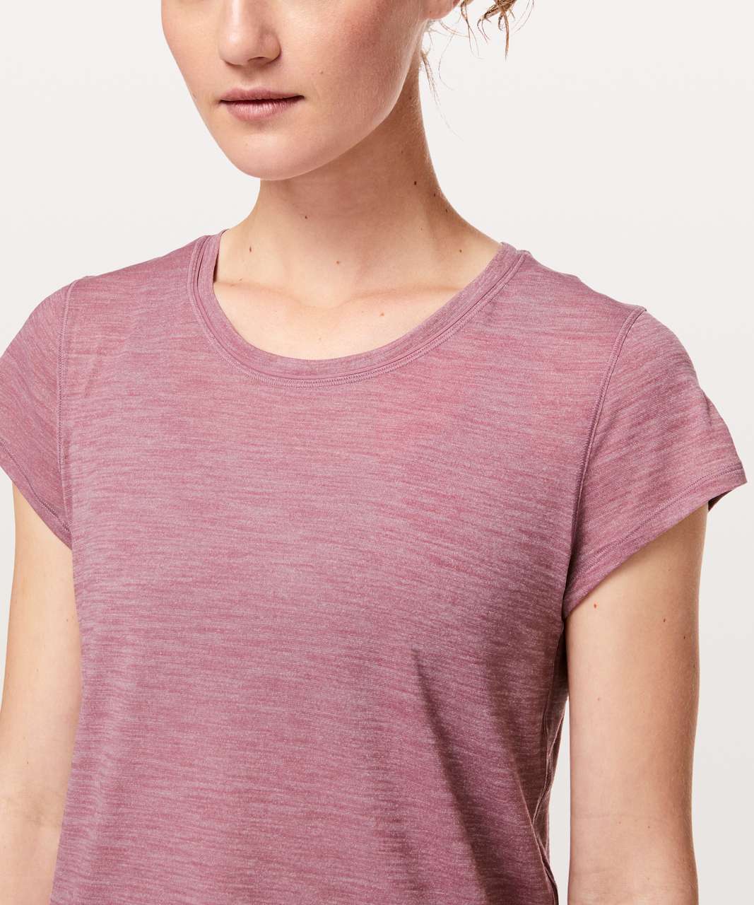 Lululemon Another Mile Short Sleeve - Heathered Figue