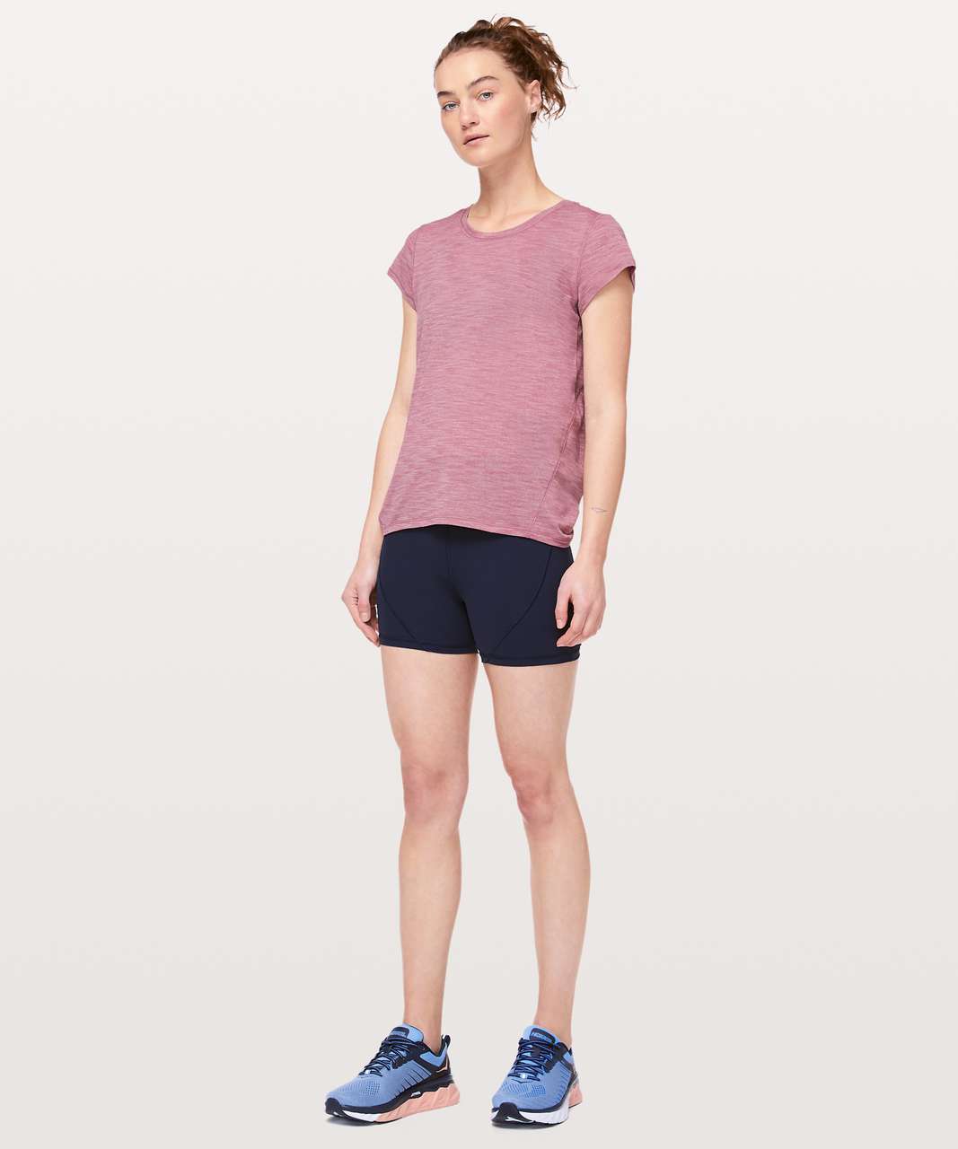 Lululemon Another Mile Short Sleeve - Heathered Figue