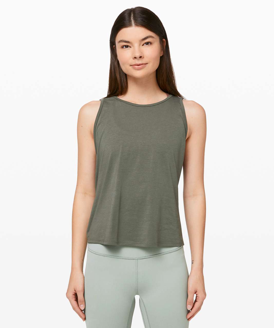 Lululemon Twist & Turn Tank Heathered Medium Grey / Toothpaste