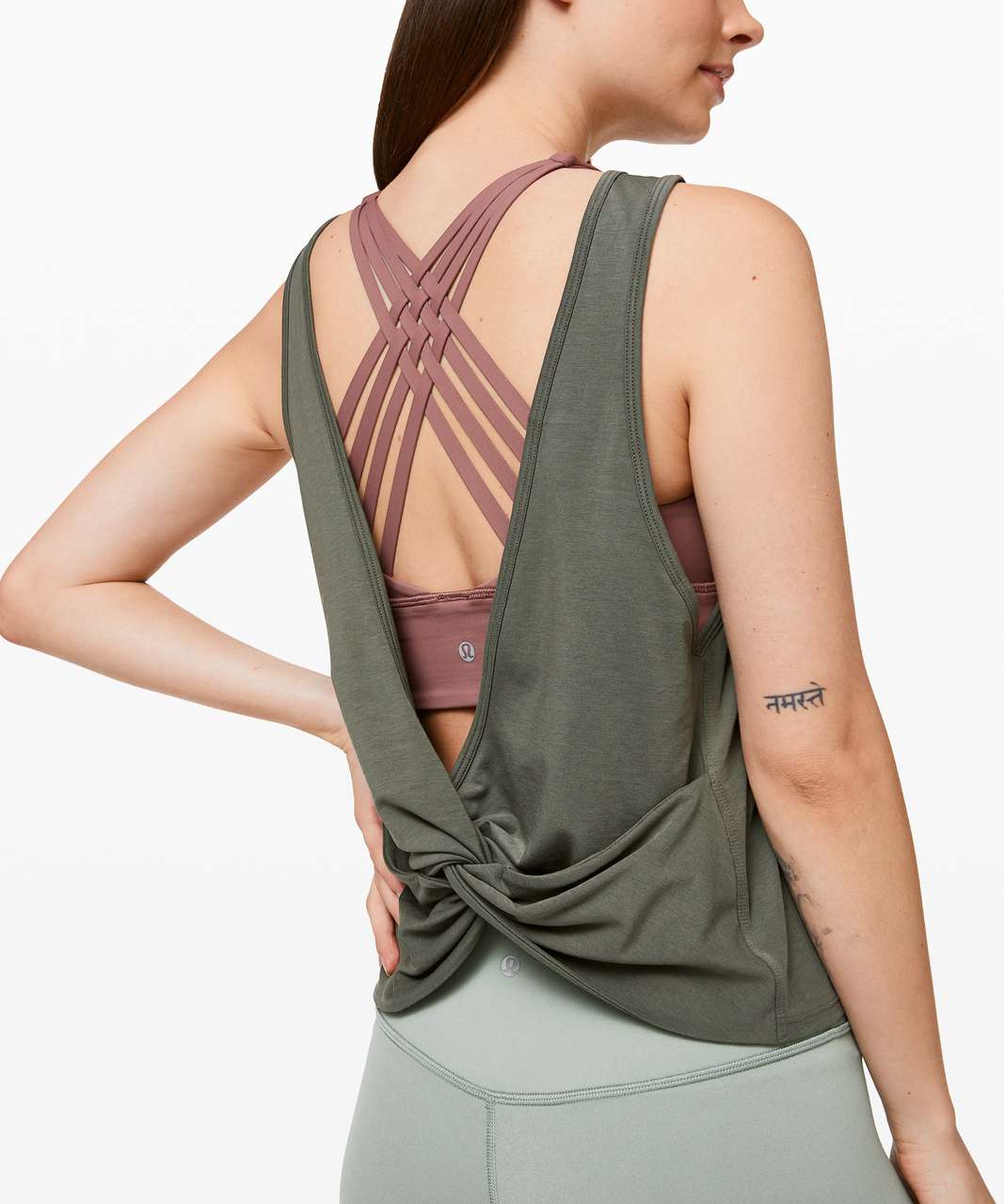 Lululemon Twist It Tank - Grey Sage