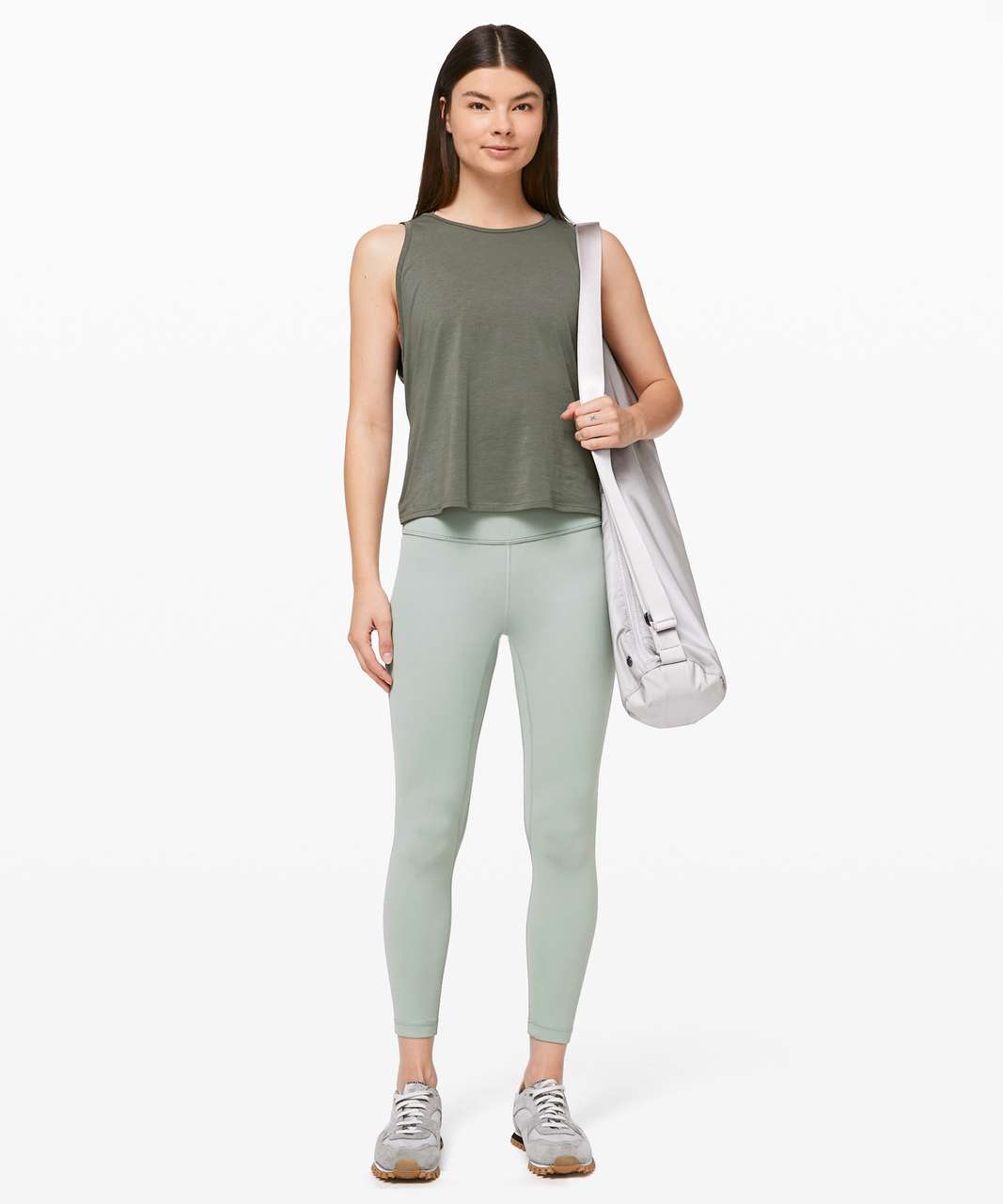 Lululemon Twist & Turn Tank Heathered Medium Grey / Toothpaste