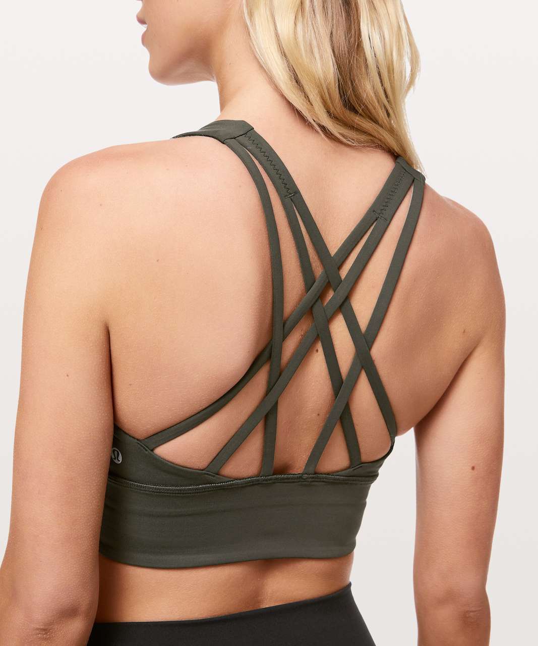 Lululemon Free To Be Serene Bra *Long Line - Dark Olive - lulu fanatics