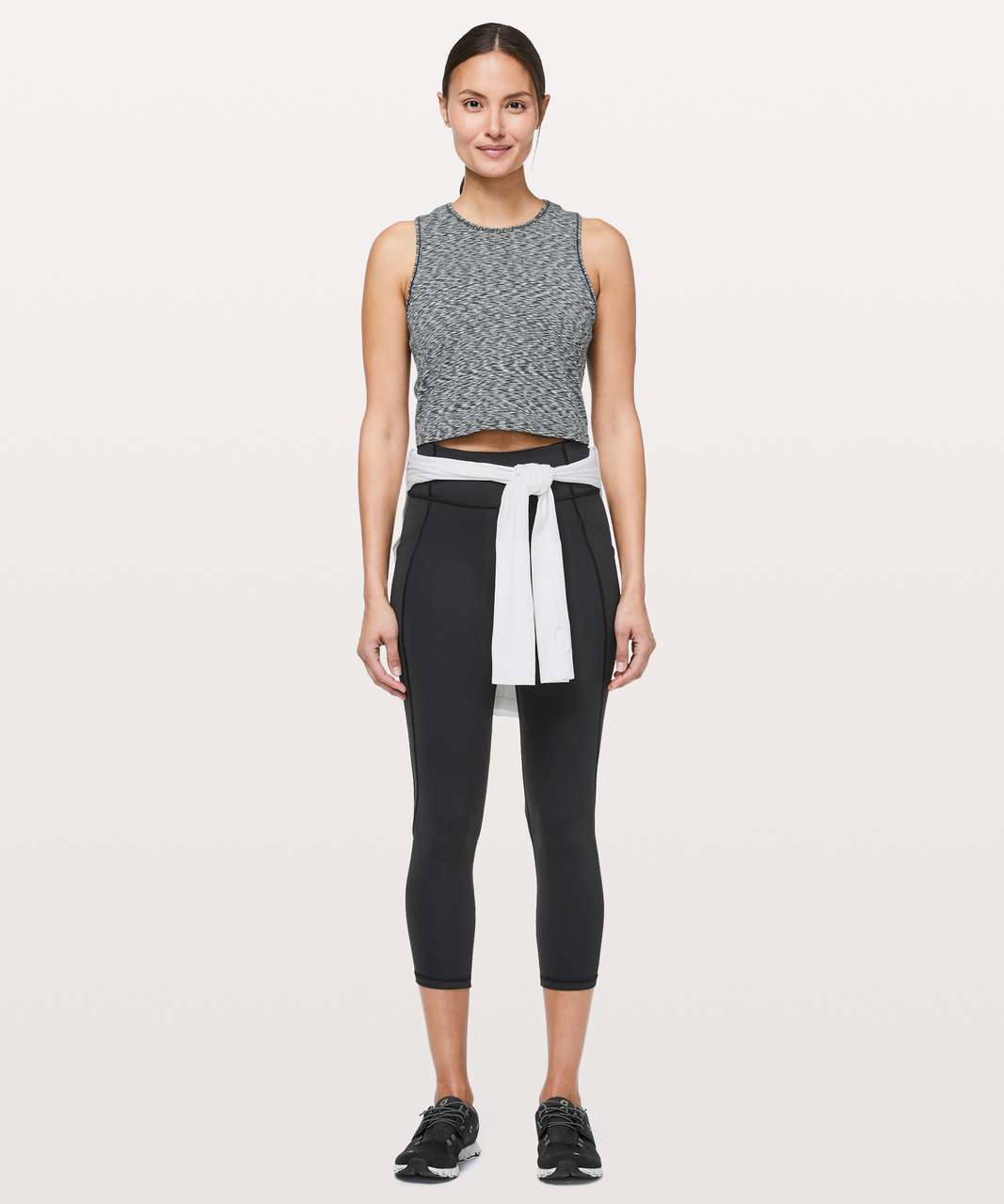 Lululemon Cinch Me Up Tank - Spaced Out Space Dye Black White
