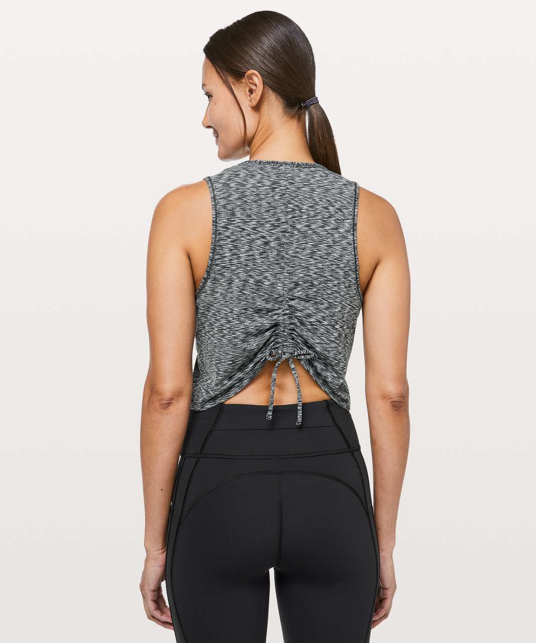 Lululemon Cinch Me Up Front Tank - Black - lulu fanatics