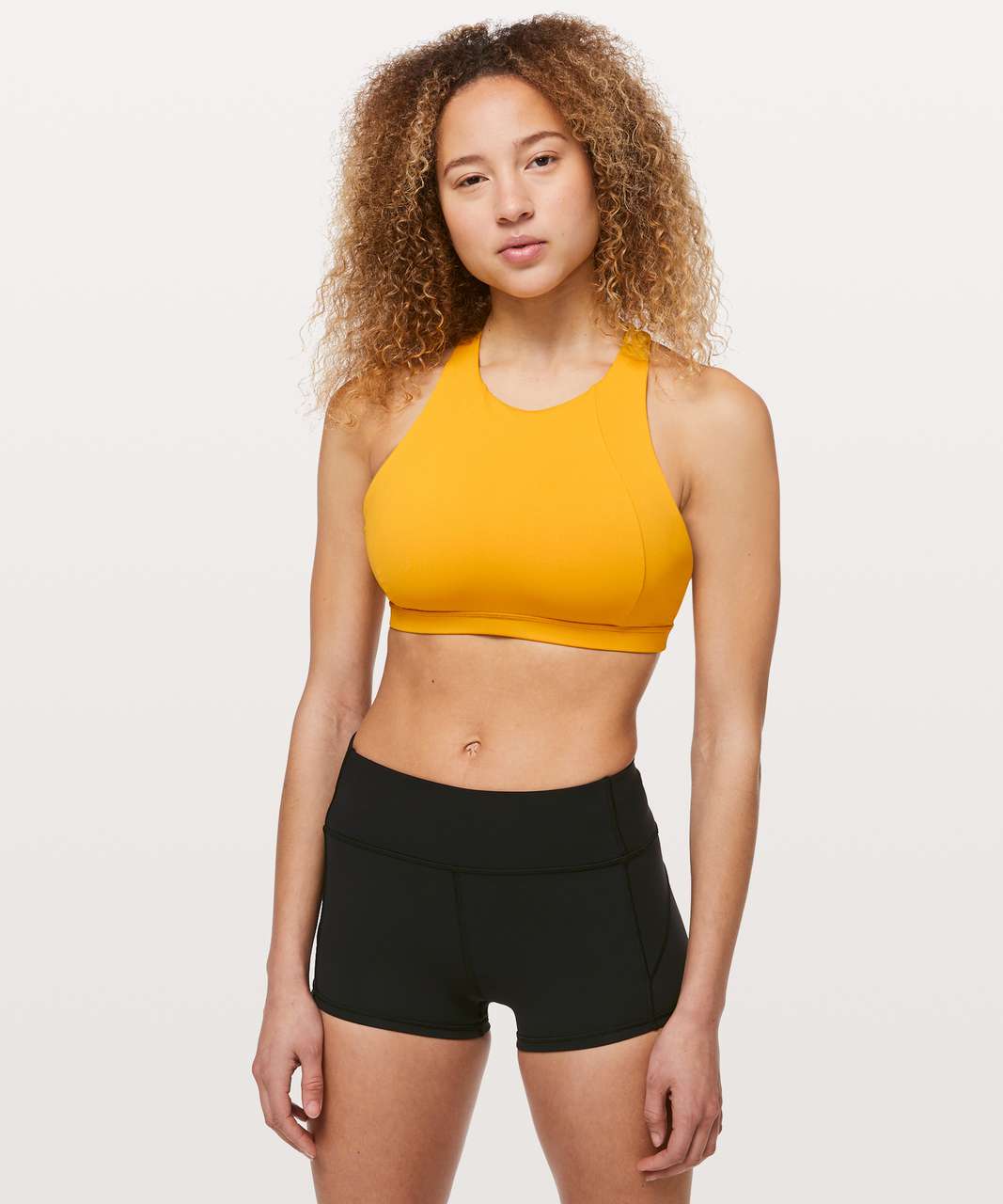 Lululemon Free To Be Serene Bra *High Neck - Honey Lemon - lulu