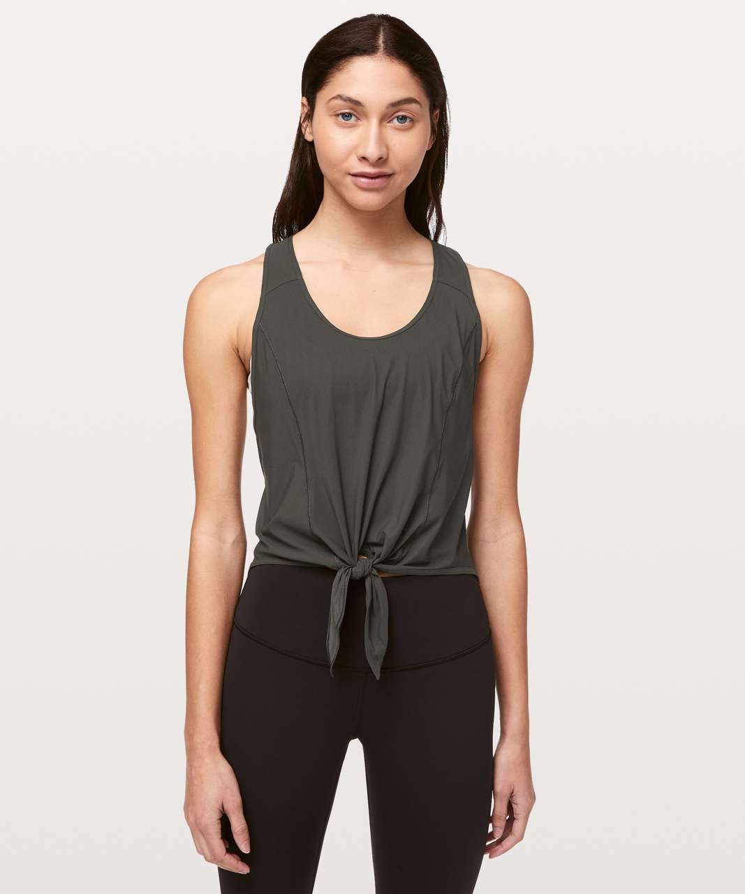 A Tie Tank - Dark Olive - lulu fanatics