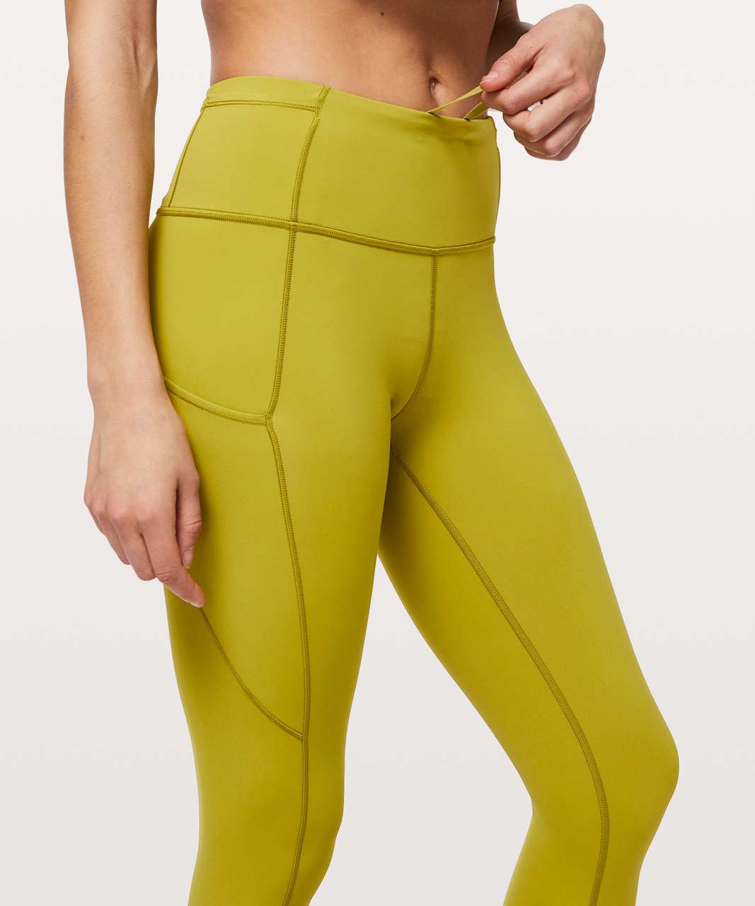 Lululemon Fast and Free Tight II 25 *Non-Reflective Nulux - Golden Lime -  lulu fanatics