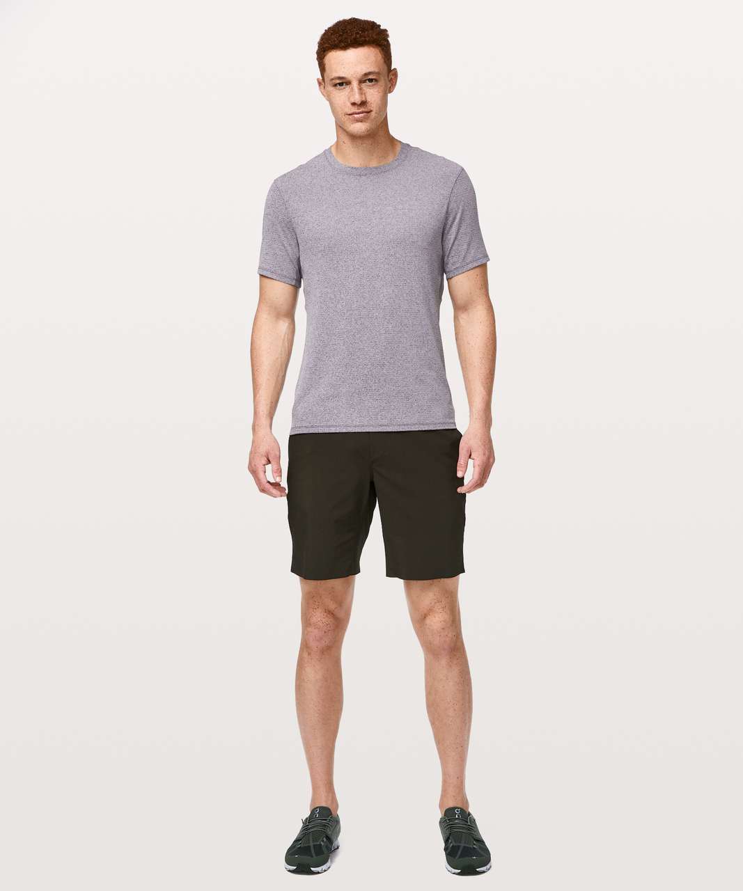 Lululemon Drysense Mesh Short Sleeve - Heathered Graphite Purple