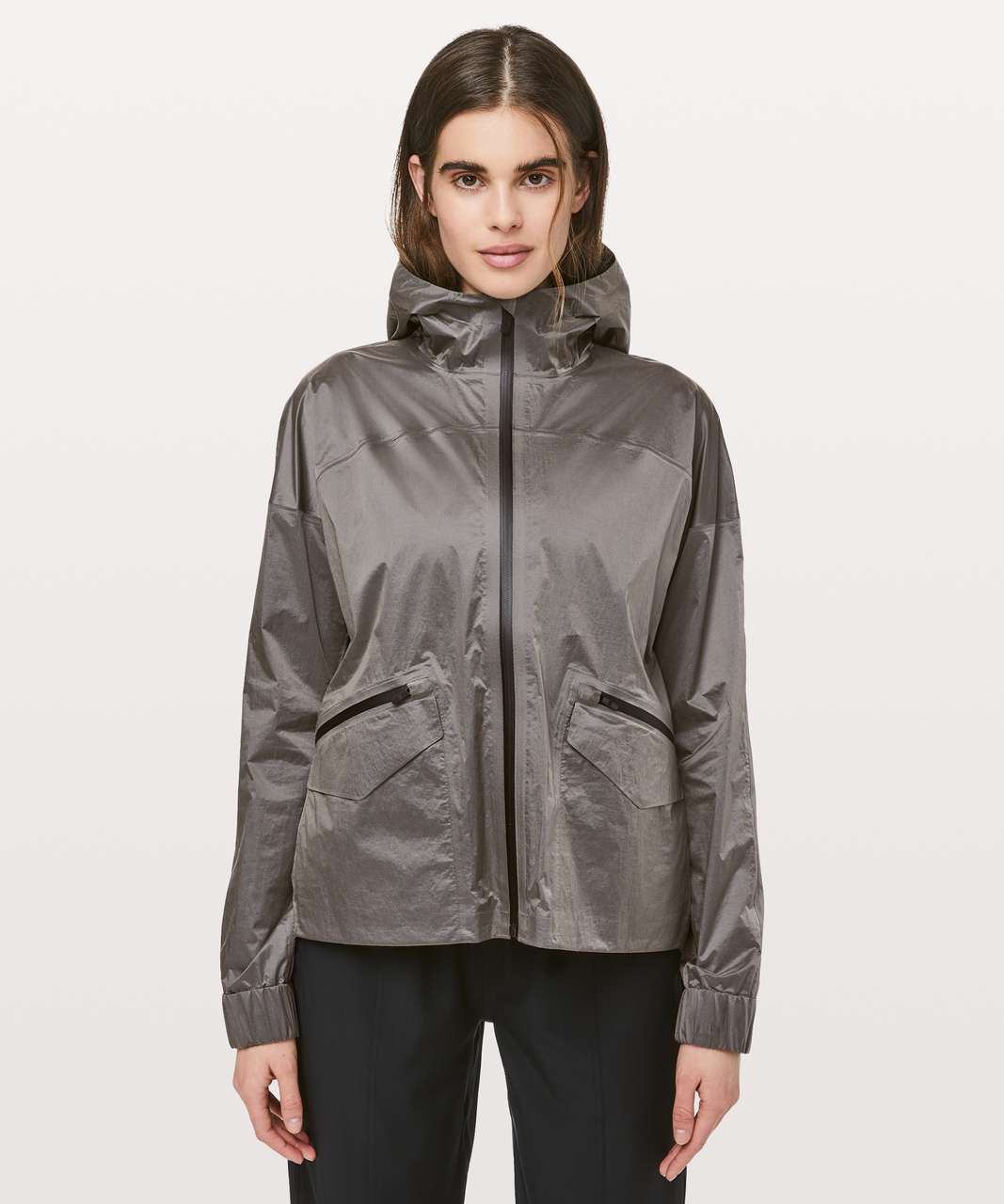 Lululemon Drizzle Down Jacket - Vintage Taupe / Black