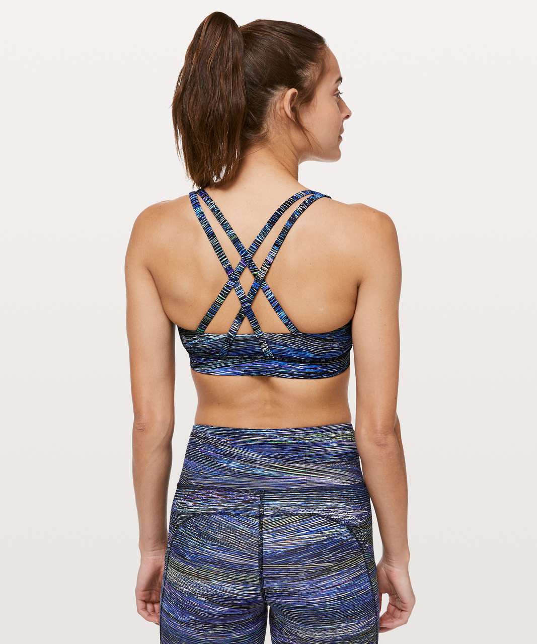 Lululemon Energy Bra - Interconnect Blue Multi - lulu fanatics