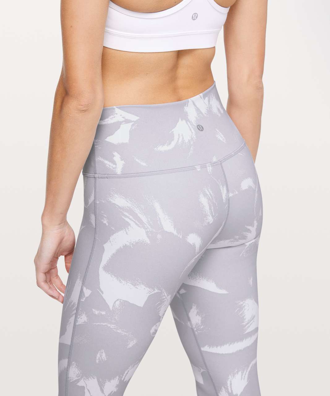 Lululemon Wunder Under Crop (High-Rise) *Full-On Luon 21" - Flower Pop White Silver Lilac