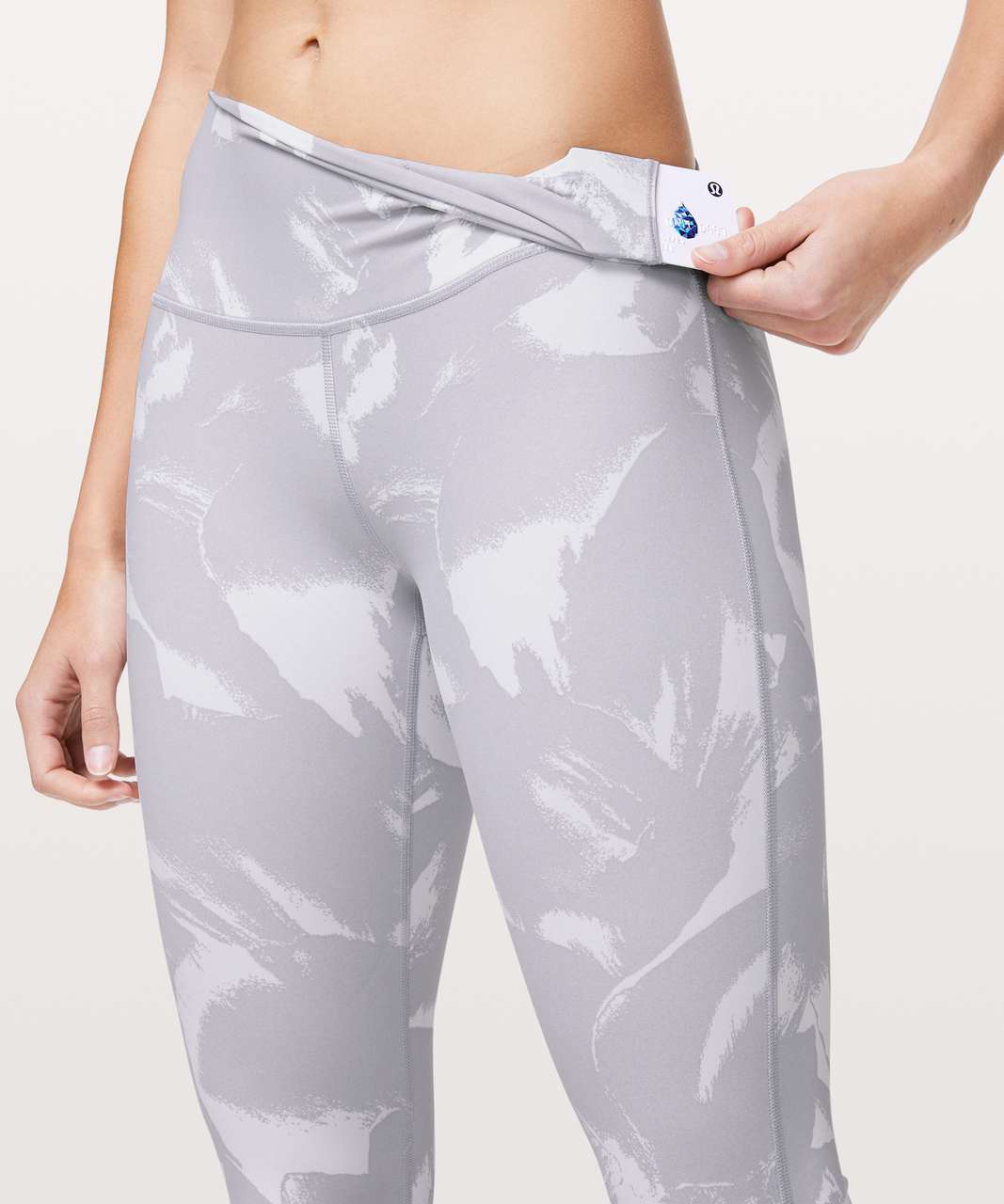 Lululemon Wunder Under Crop (High-Rise) *Full-On Luon 21" - Flower Pop White Silver Lilac