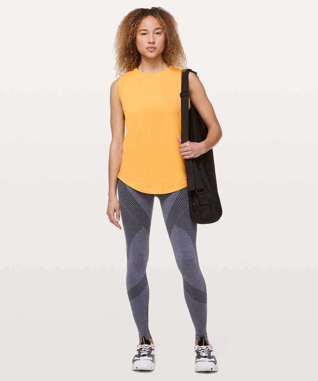 Lululemon Brunswick Muscle Tank - Heathered Honey Lemon - lulu fanatics