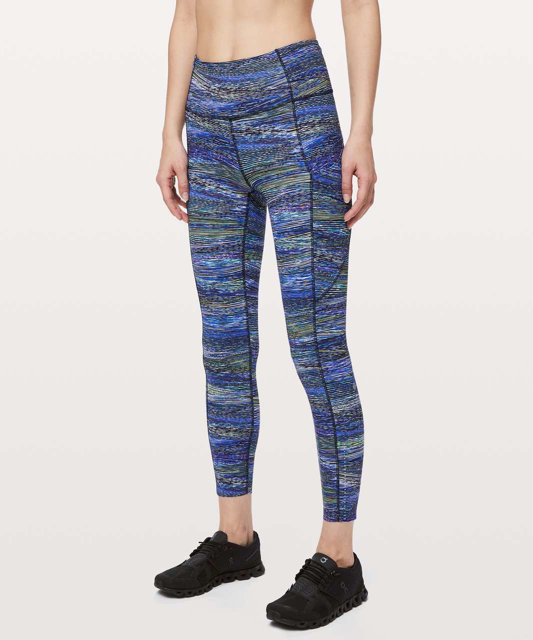 Lululemon Fast and Free Tight II 25 *Nulux - Interconnect Blue Multi -  lulu fanatics