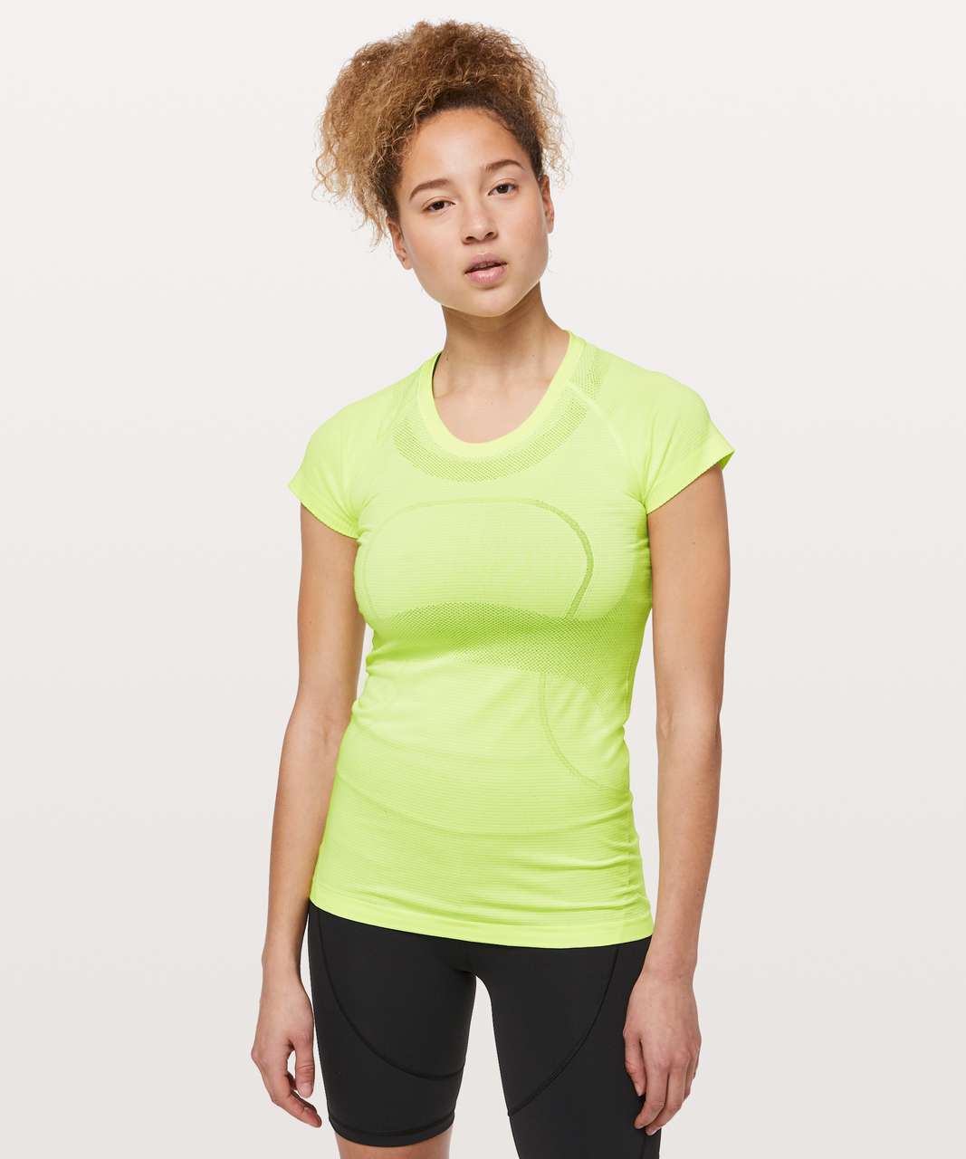 Lululemon Swiftly Tech Short Sleeve Crew - Florid Flash / White