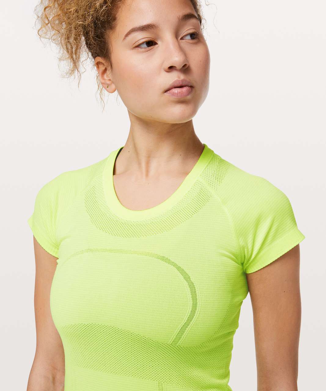 Lululemon Swiftly Tech Short Sleeve Crew - Florid Flash / White