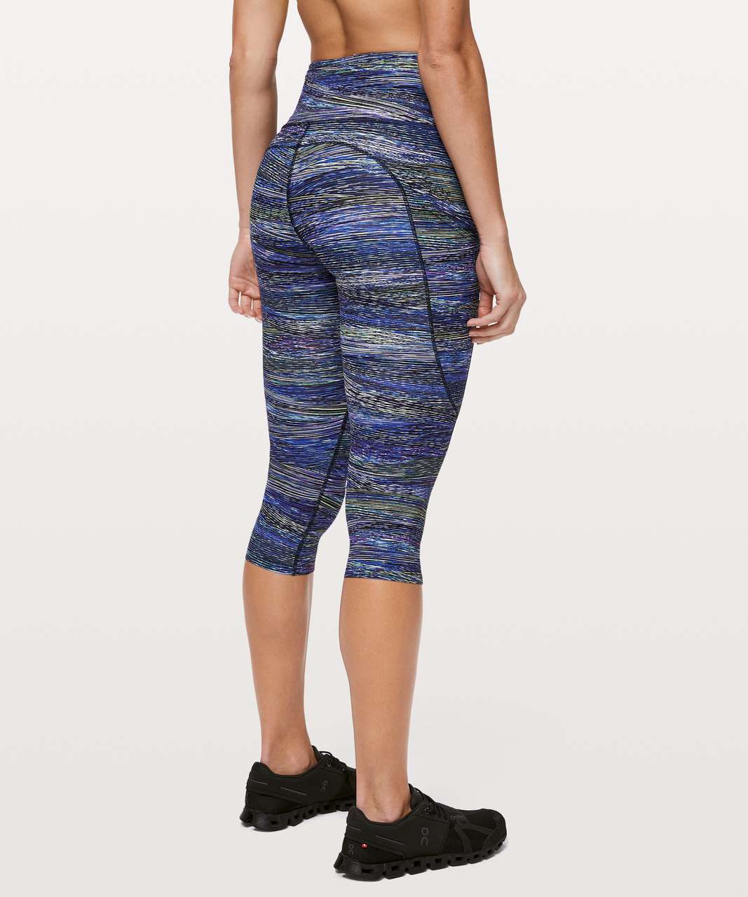 Lululemon Fast and Free Crop II 19" *Nulux - Interconnect Blue Multi