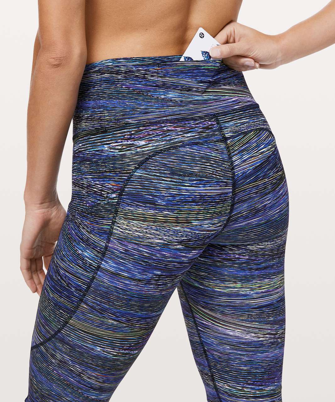 Lululemon Fast and Free Crop II 19" *Nulux - Interconnect Blue Multi