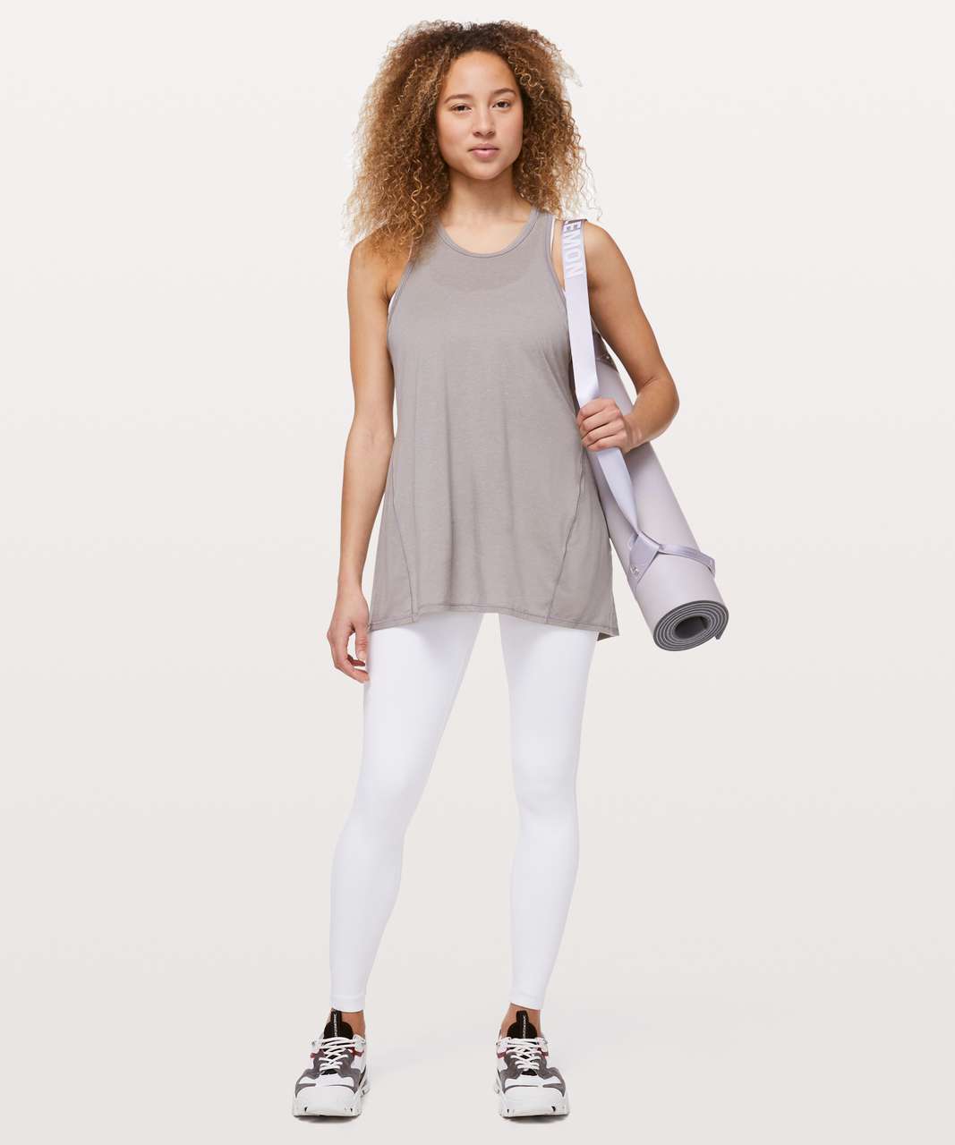 Lululemon Goal Up Tank - Dark Chrome / White