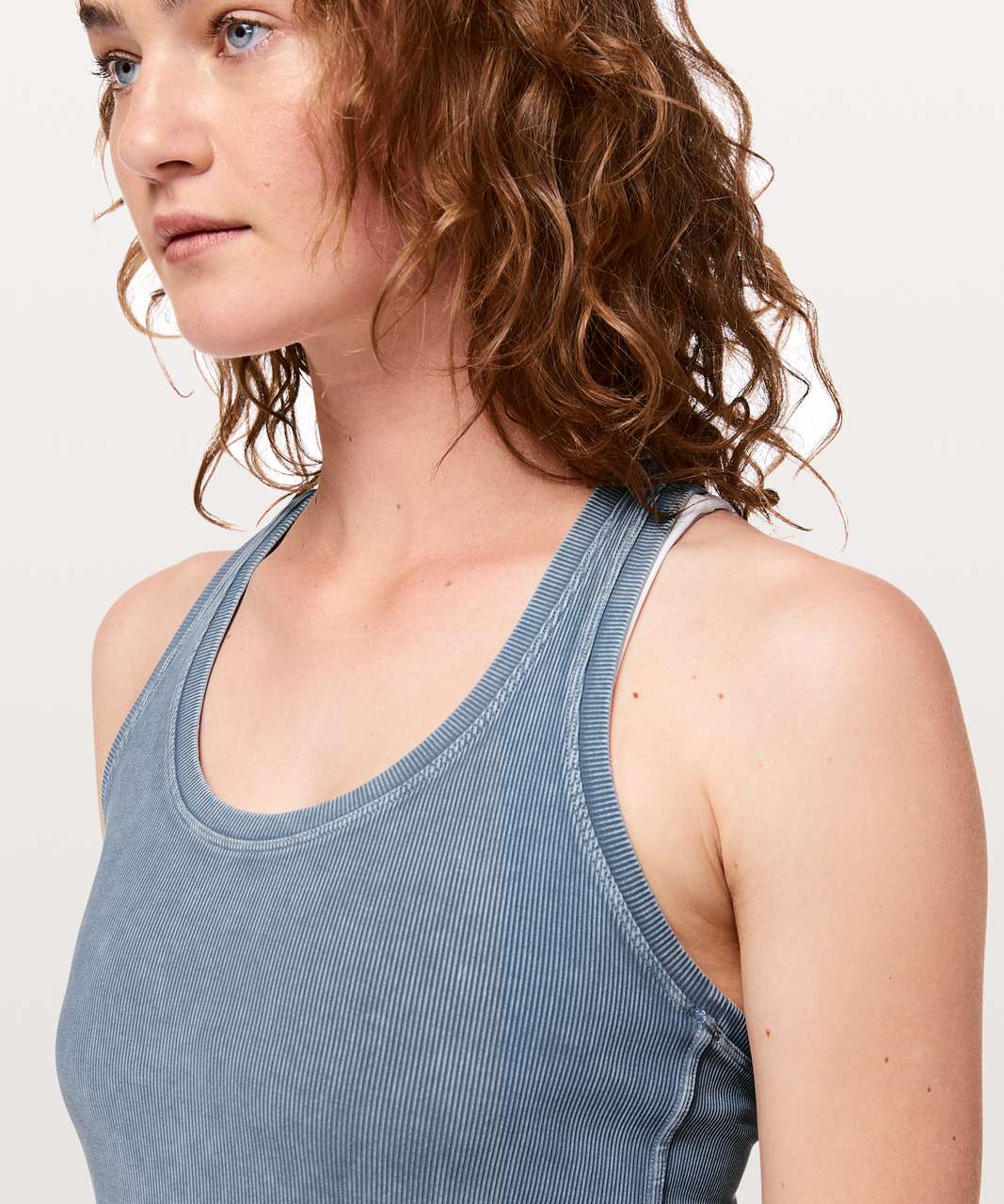 Lululemon Cool Racerback Tank Rib - Washed Moon Blue - lulu fanatics