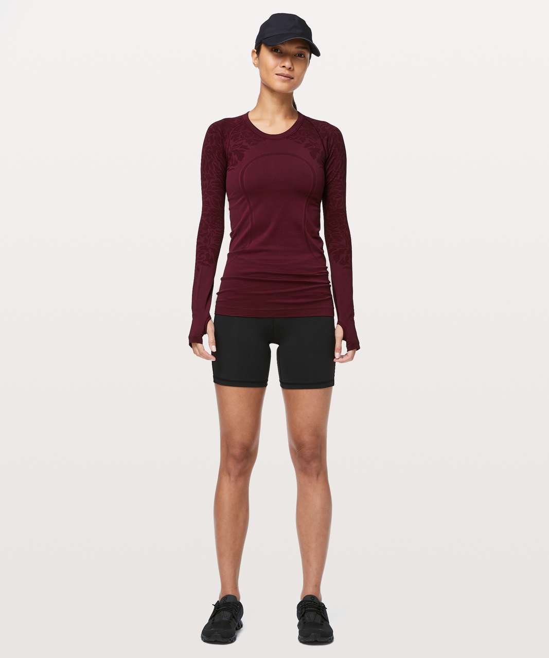 Lululemon Swiftly Tech Long Sleeve Crew - Deep Ruby / Deep Ruby