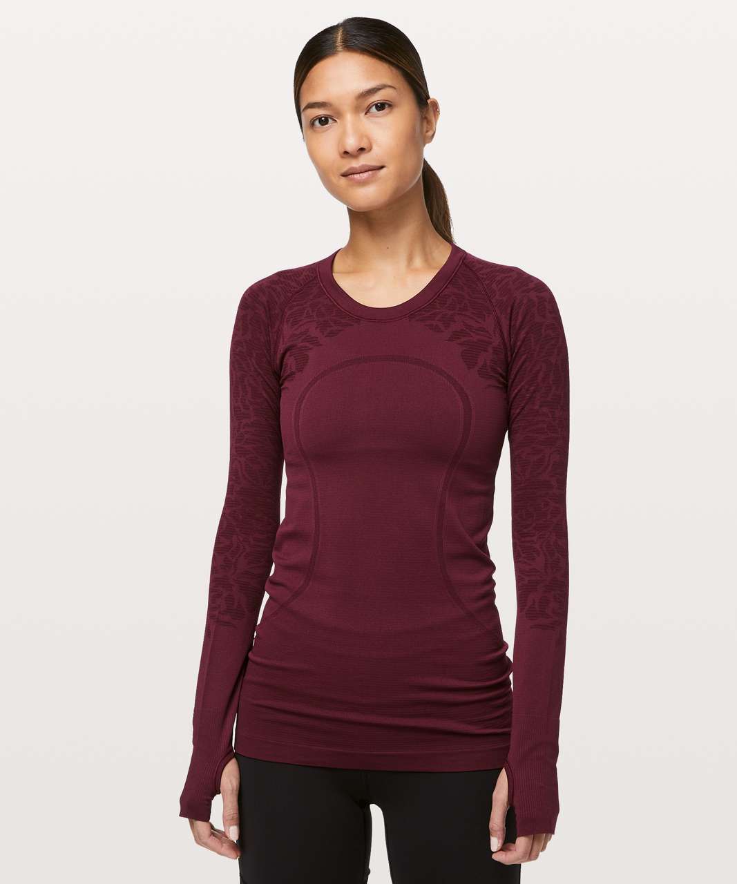 Lululemon Swiftly Tech Long Sleeve Crew - Deep Ruby / Deep Ruby