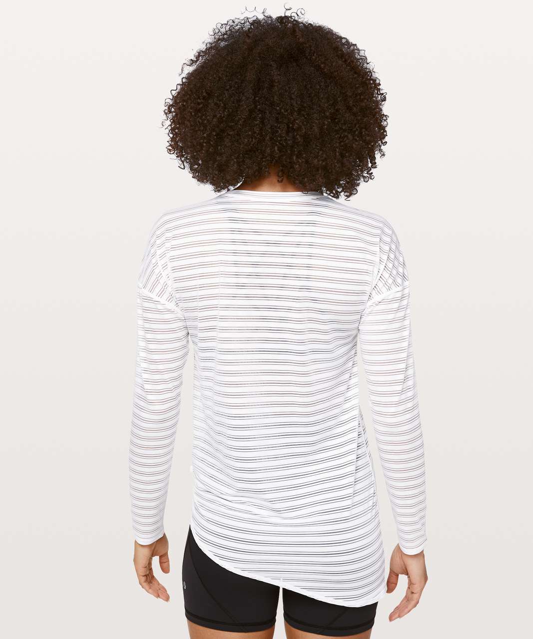 Lululemon Tie Your Practice Long Sleeve *Stripe - White