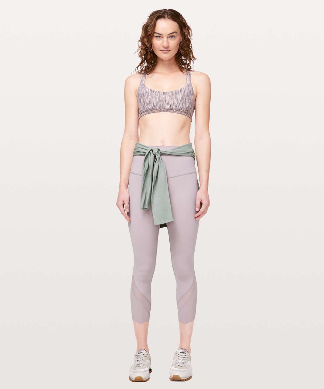 Lululemon Wunder Under Crop II *Roll Down Scallop Full-On Luxtreme 24" - Smoky Blush