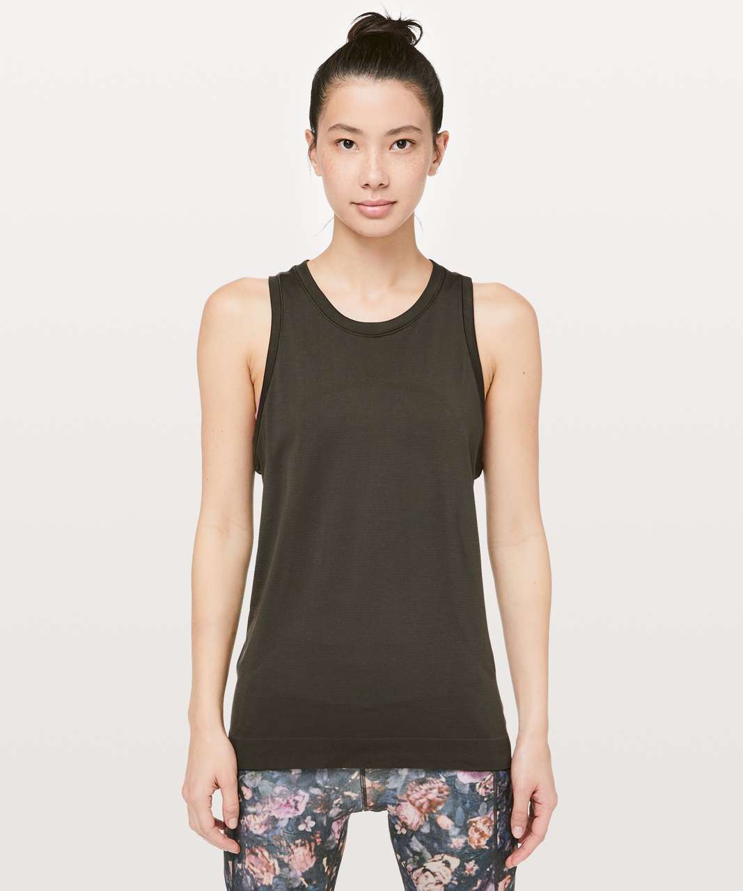 Sz 8 NWT Lululemon Deep Stretch Tank Incognito Camo Olive Green