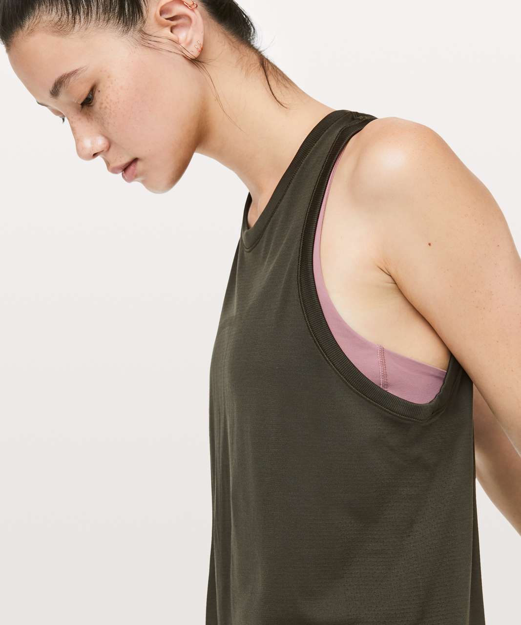 Lululemon Swiftly Breeze Tank *Relaxed Fit - Dark Olive / Dark Olive