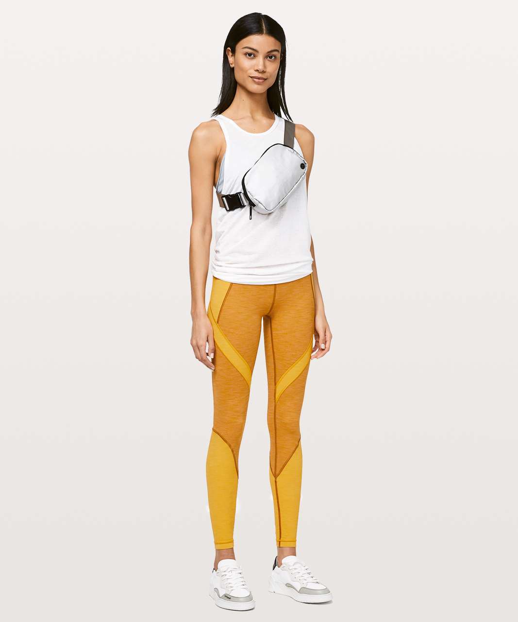 Lululemon Early Extension High-Rise Tight *28 - Heathered Fools Gold / Heathered  Honey Lemon - lulu fanatics