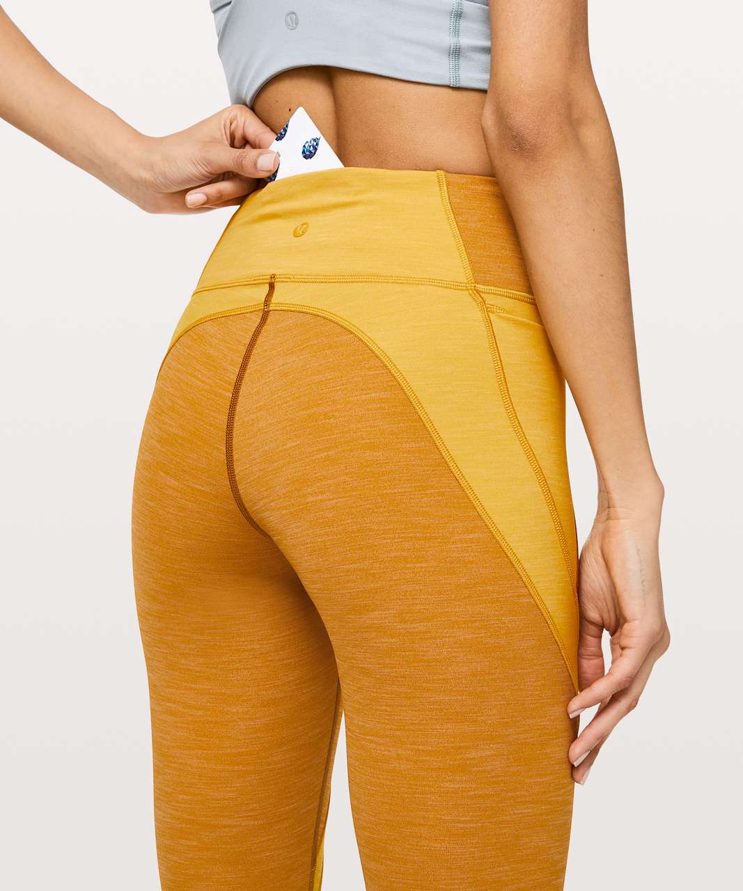 Lululemon Early Extension High-Rise Tight *28" - Heathered Fools Gold / Heathered Honey Lemon