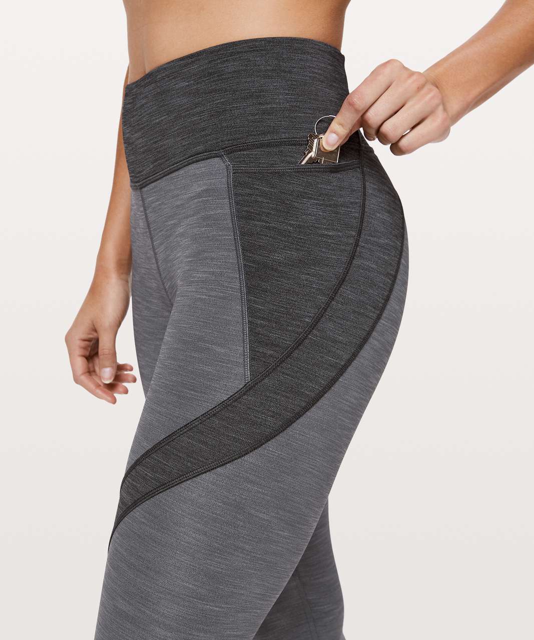 Lululemon Early Extension High-Rise Tight *28" - Heathered Black / Heathered Titanium / Heathered Silverscreen