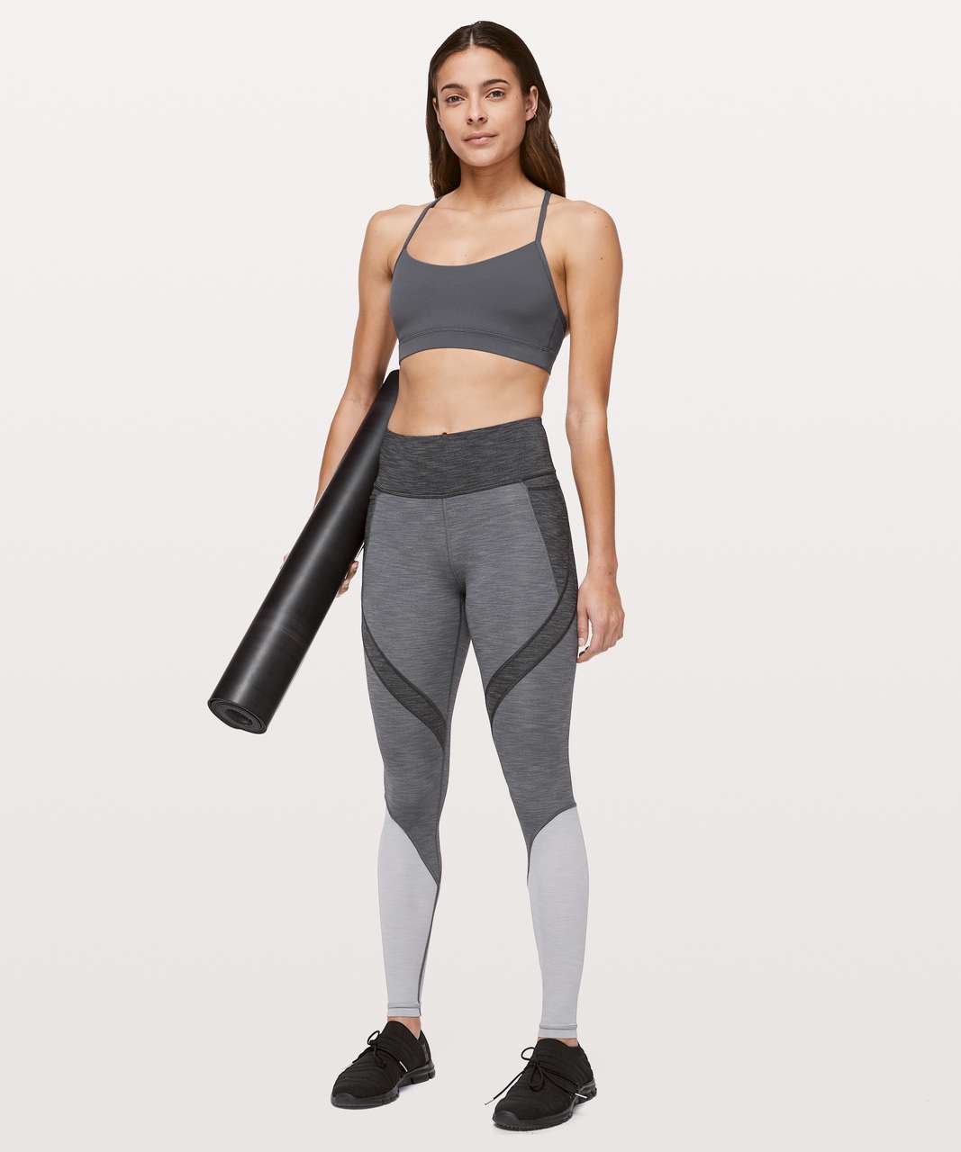 Lululemon Early Extension High-Rise Tight *28" - Heathered Black / Heathered Titanium / Heathered Silverscreen