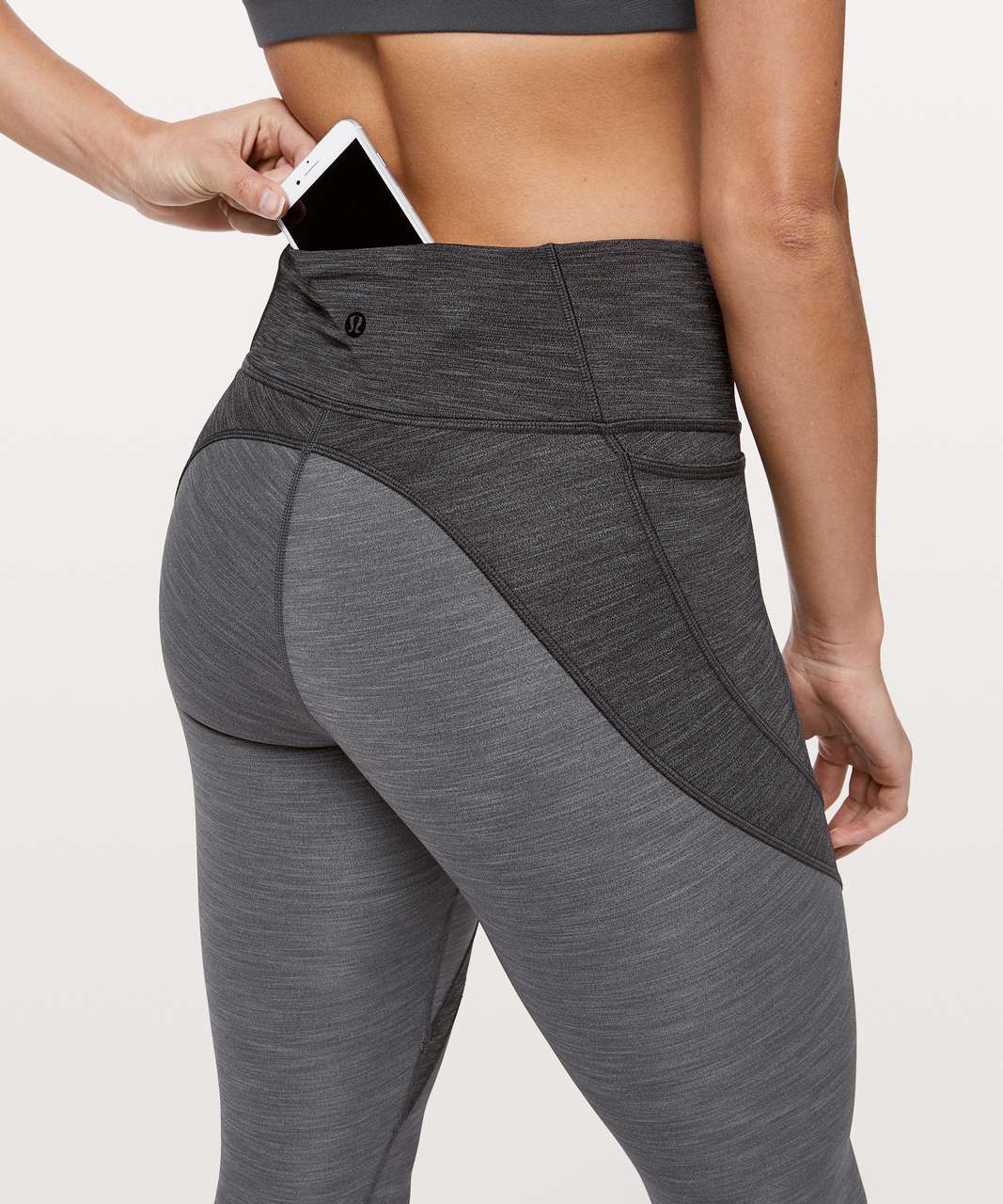 Lululemon Early Extension High-Rise Tight *28" - Heathered Black / Heathered Titanium / Heathered Silverscreen