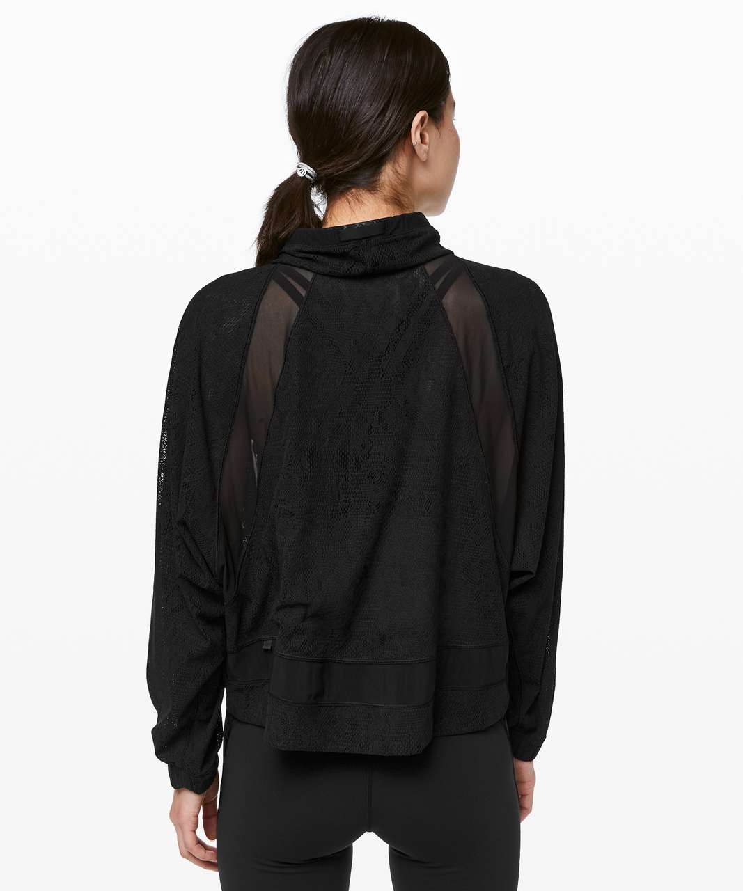 Lululemon Stride Jacket - Black Glacier Lace Embossed / Black - lulu  fanatics