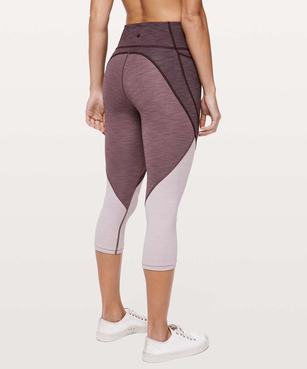 Lululemon Early Extension High-Rise Crop *21" - Heathered Plum Shadow / Heathered Antique Bark / Heathered Powdered Mauve