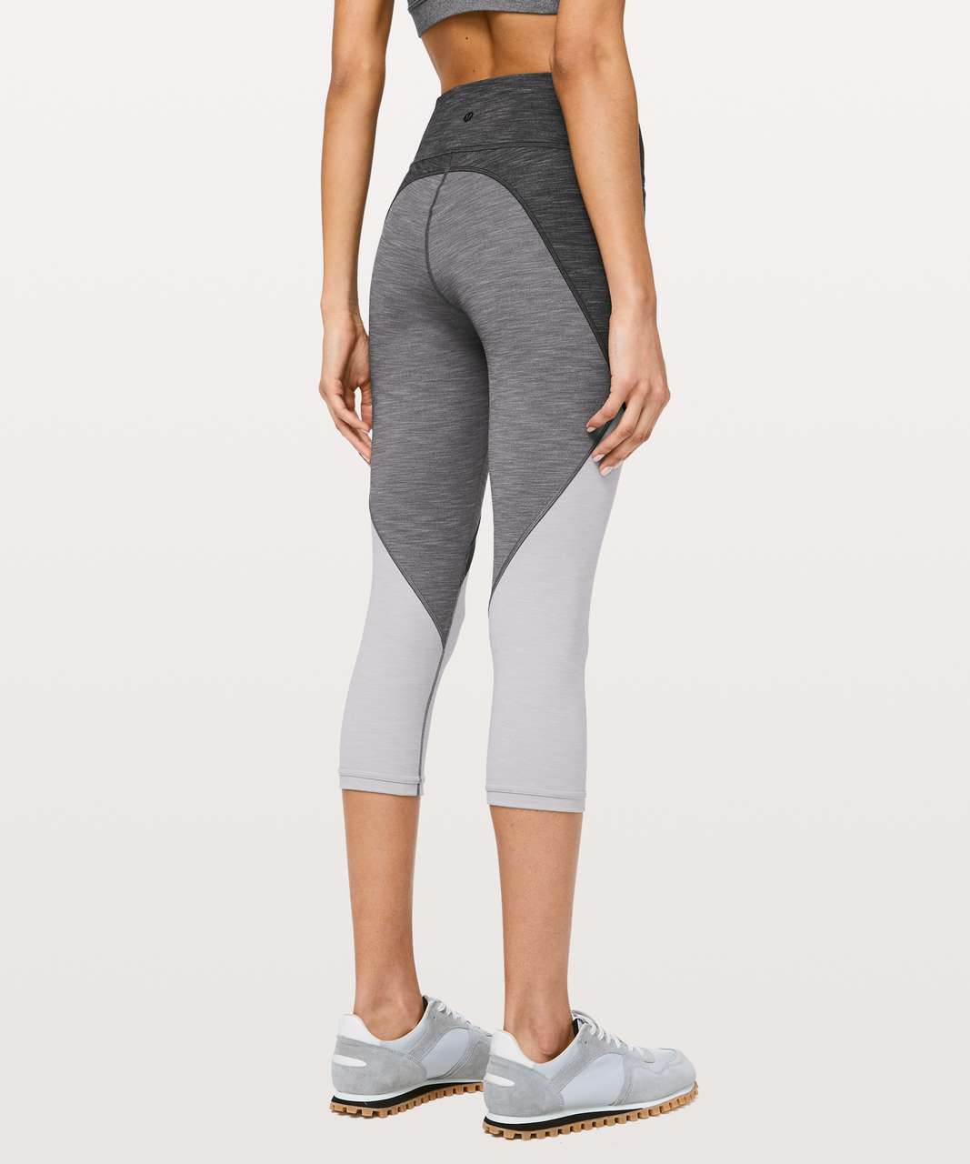 Lululemon Early Extension High-Rise Crop *21" - Heathered Black / Heathered Titanium / Heathered Silverscreen