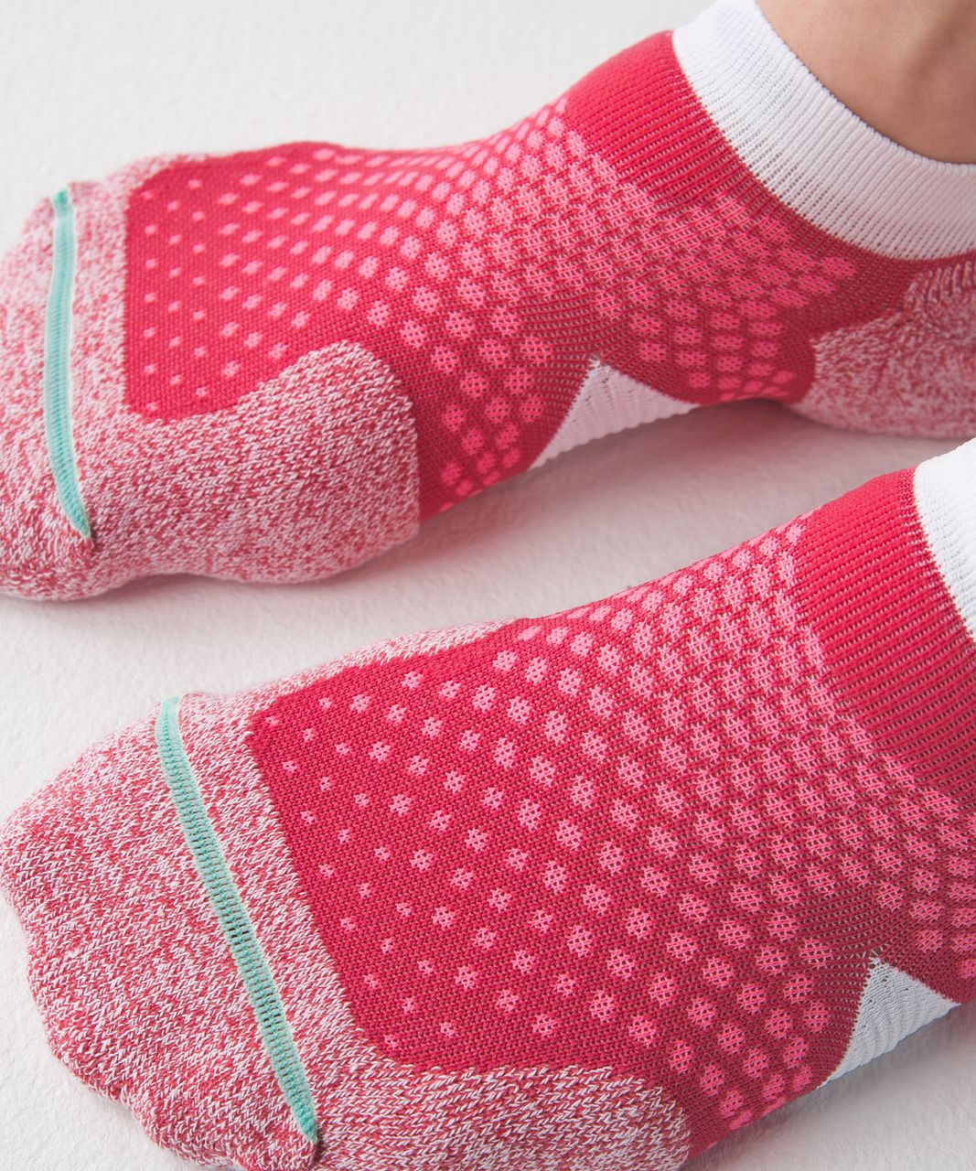 Lululemon High Speed Sock - Fireside Red / Flash Light / Fresh Teal