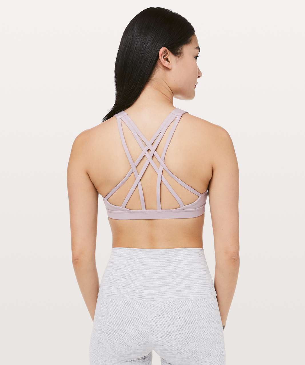 Lululemon Free To Be Serene Bra *High Neck - Heathered Powdered Mauve - lulu  fanatics