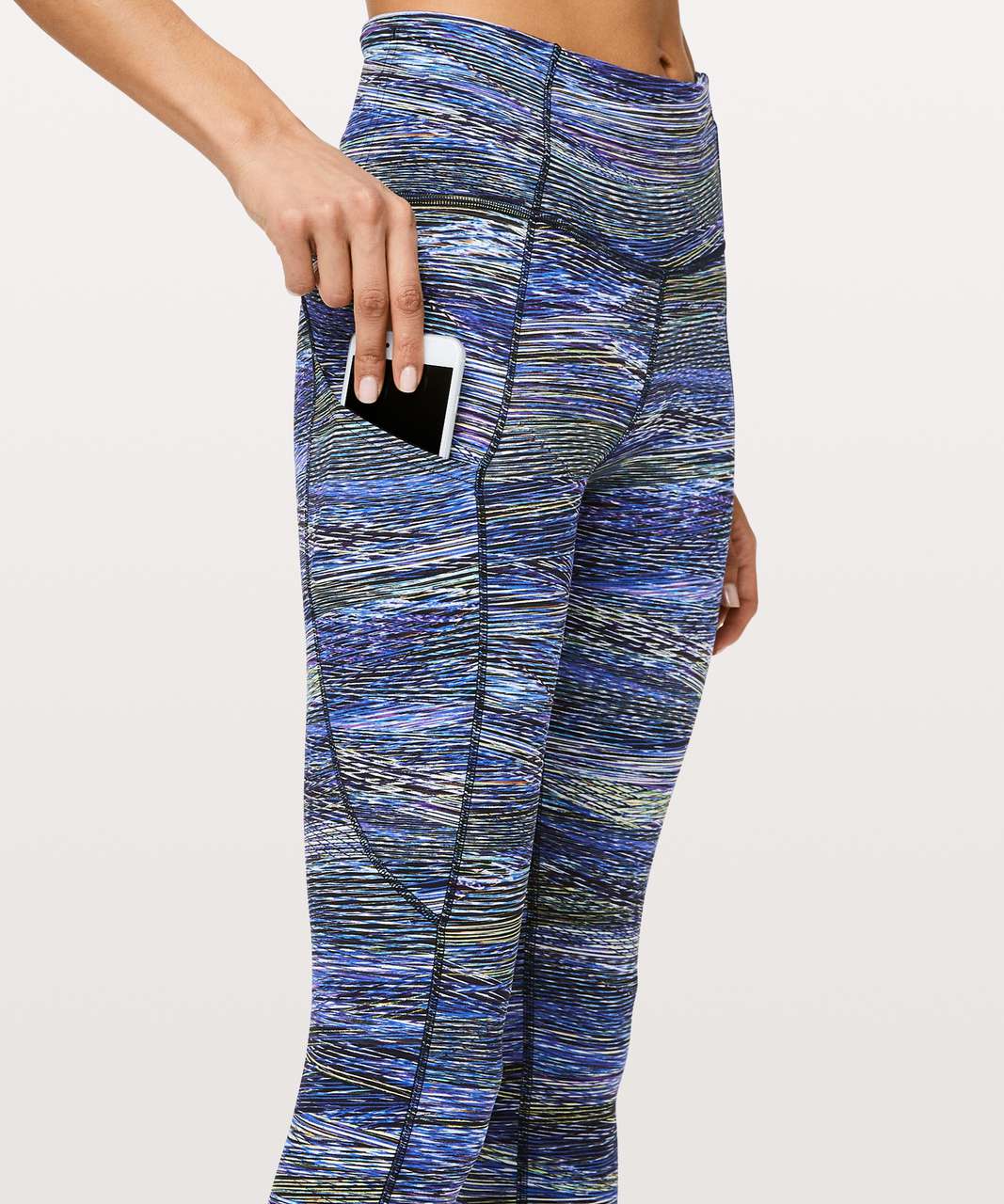 Lululemon Fast and Free Tight II 25" *Non-Reflective Nulux - Interconnect Blue Multi